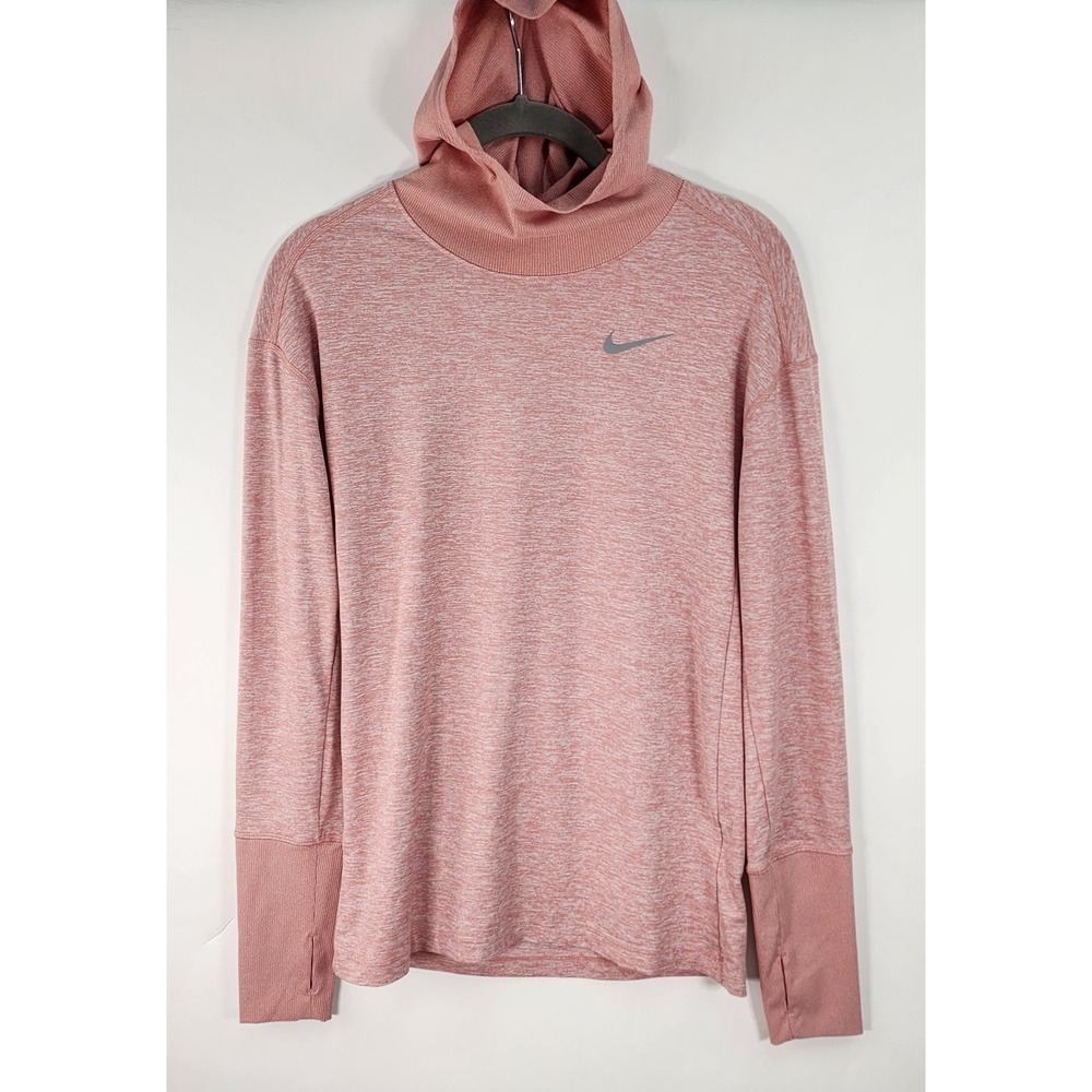 Nike Running Dri-Fit Element Hoodie Women's XS Pink Thumbholes
